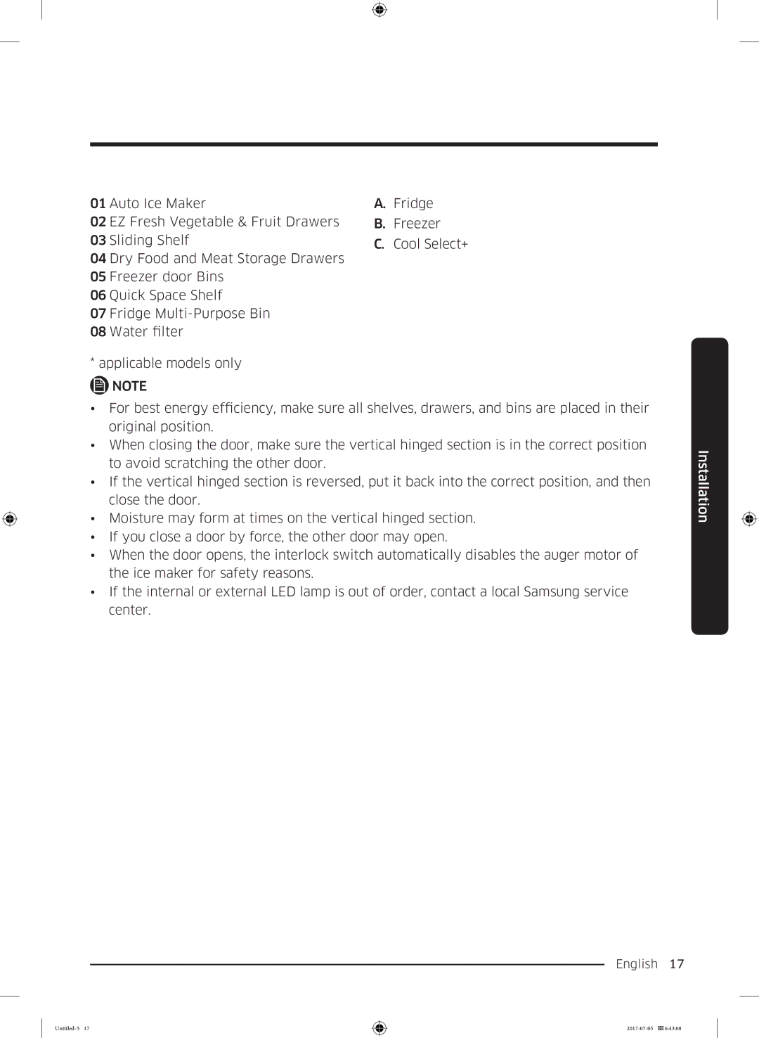 Samsung RF28K9070SR/ML manual English 17  